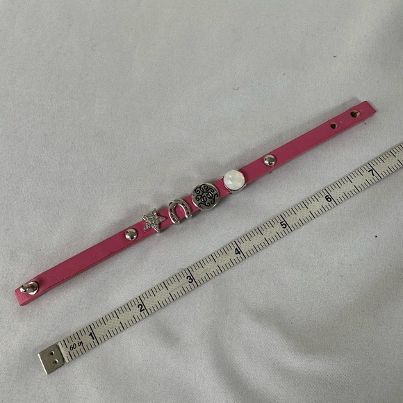 Two pink bracelets with rhinestones and charms - Picture 2 of 4